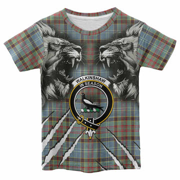 Walkinshaw Tartan Crest Kid T-shirt Ferocious Lion Style
