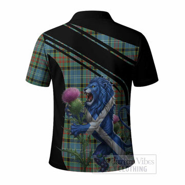 Walkinshaw Tartan Crest Polo Shirt Scottish Lion Rampant Thistle - Tartan Vibes Clothing