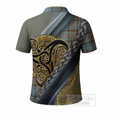 Walkinshaw Tartan Crest Polo Shirt Scottish Triskele Celtic