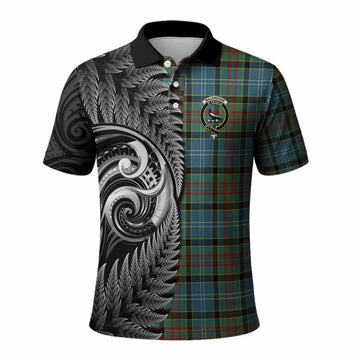 Walkinshaw Tartan Crest Polo Shirt With New Zealand Silver Fern Maori Koru