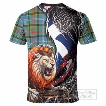 Walkinshaw Tartan Crest T-Shirt Heritage Flag Grunge Celtic Knot and Lion Rampant