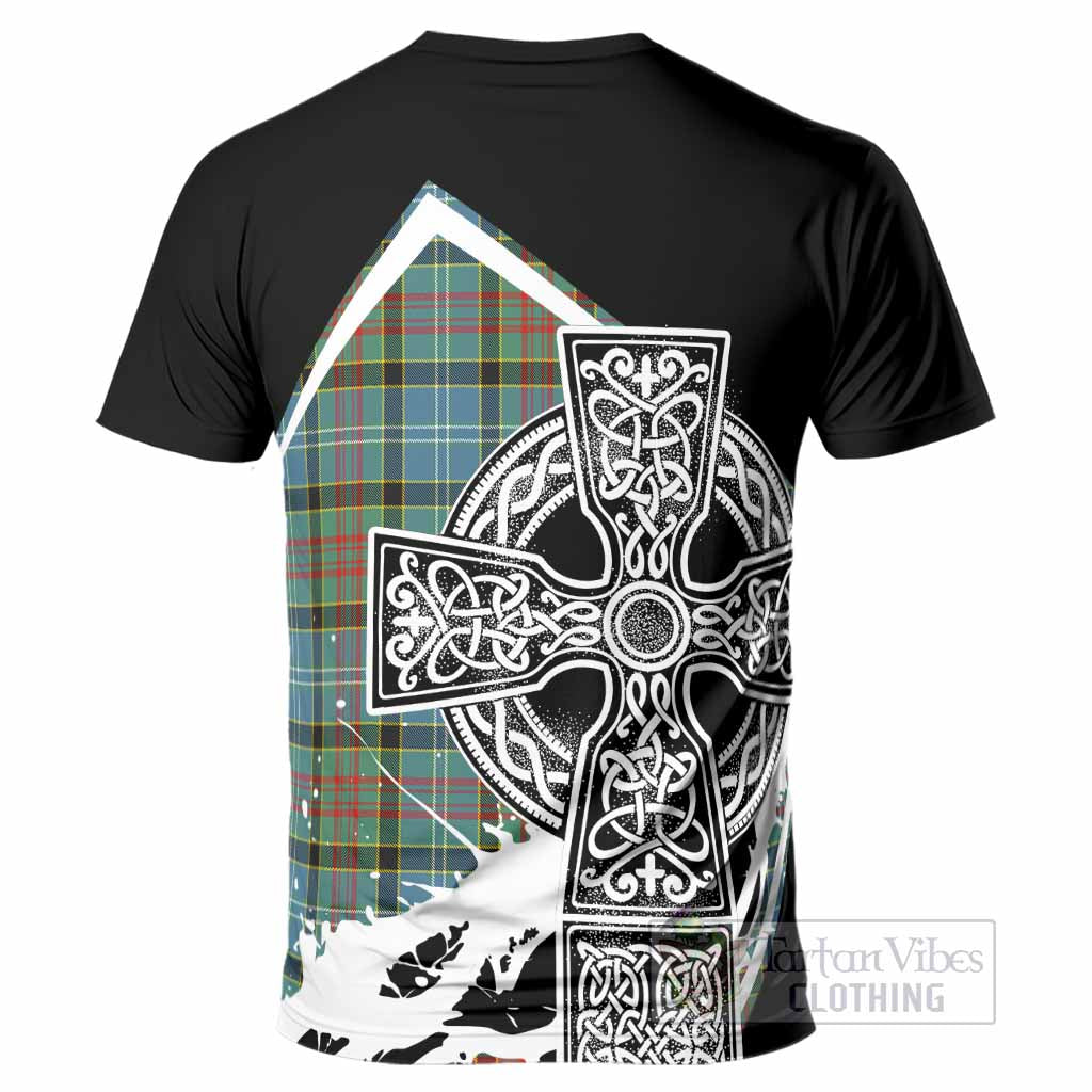 Walkinshaw Tartan Crest T-Shirt Scottish Celtic Cross Heritage - Tartan Vibes Clothing