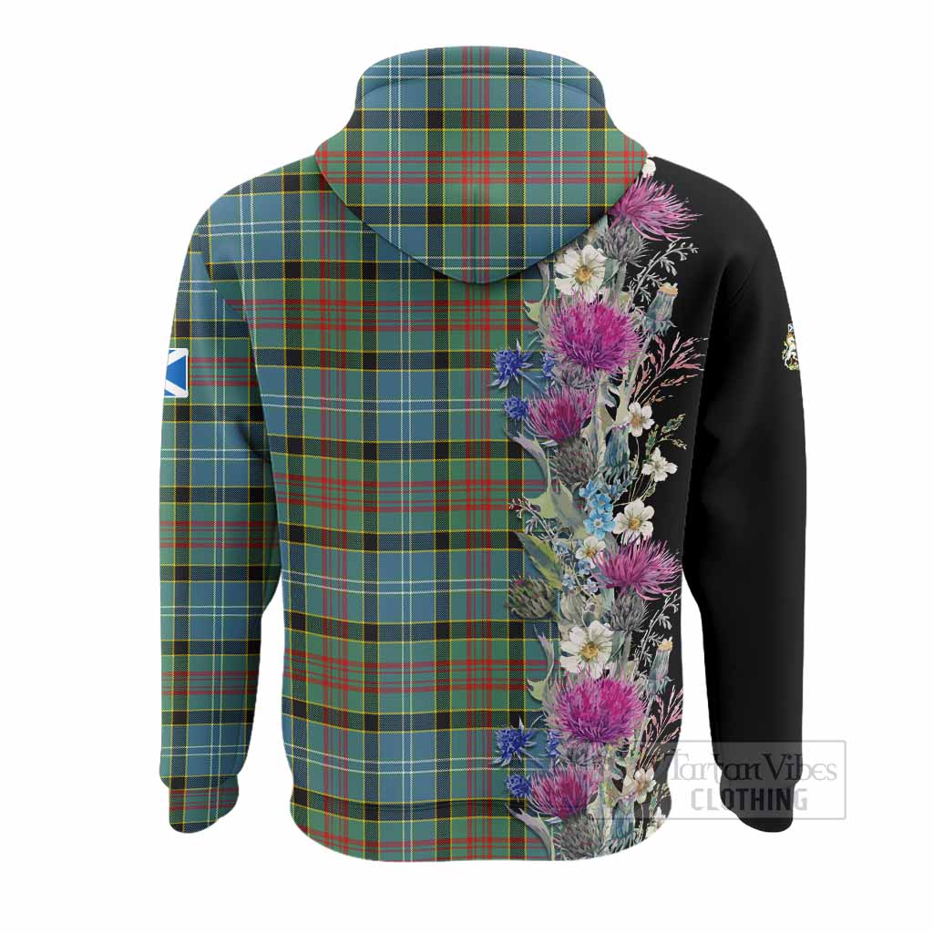 Walkinshaw Tartan Crest Thistle Floral Hoodie
