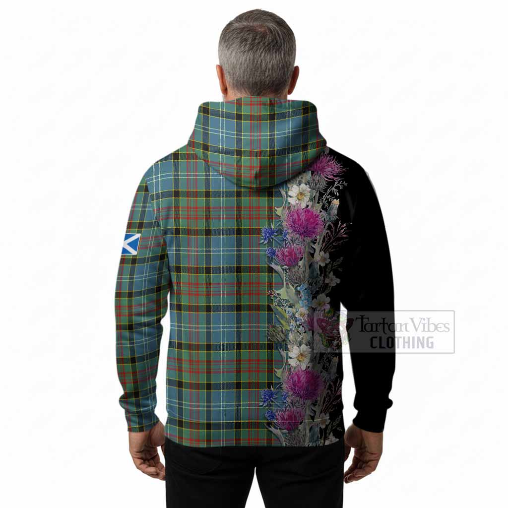 Walkinshaw Tartan Crest Thistle Floral Hoodie