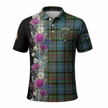 Walkinshaw Tartan Crest Thistle Floral Polo Shirt Kid - Tartan Vibes Clothing