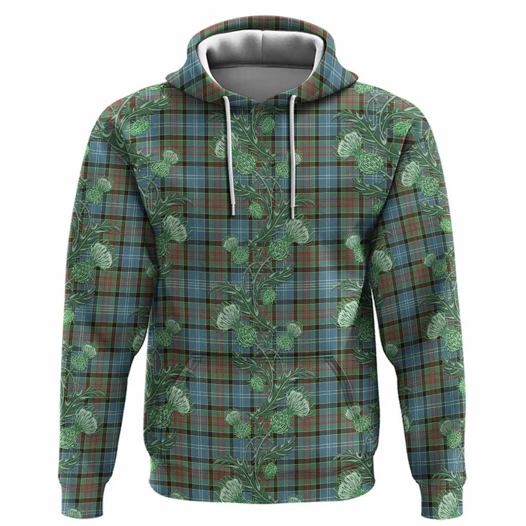 Walkinshaw Tartan Hoodie Seamless Scottish Thistle Flowers