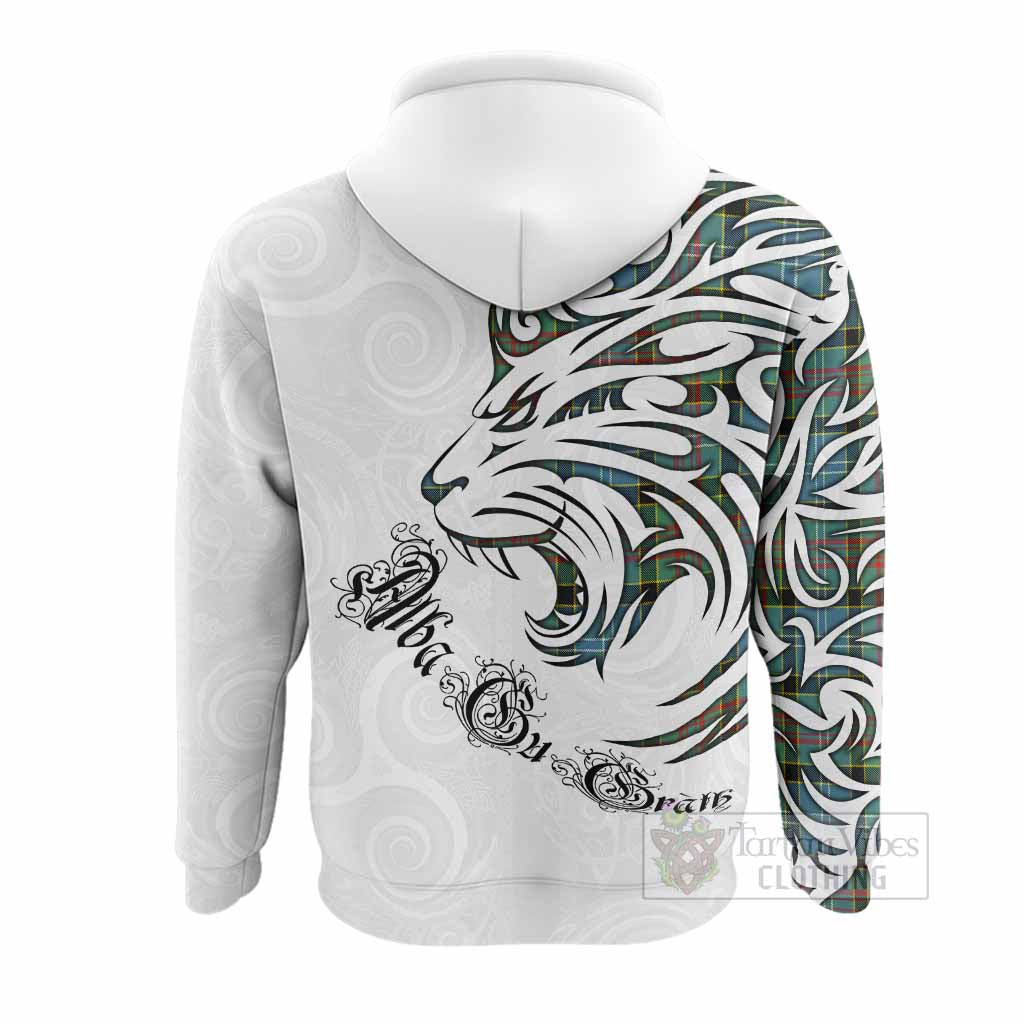 Walkinshaw Tartan Lion Roar Hoodie Alba Gu Brath with Celtic Motifs