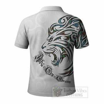 Walkinshaw Tartan Lion Roar Polo Shirt Alba Gu Brath with Celtic Motifs