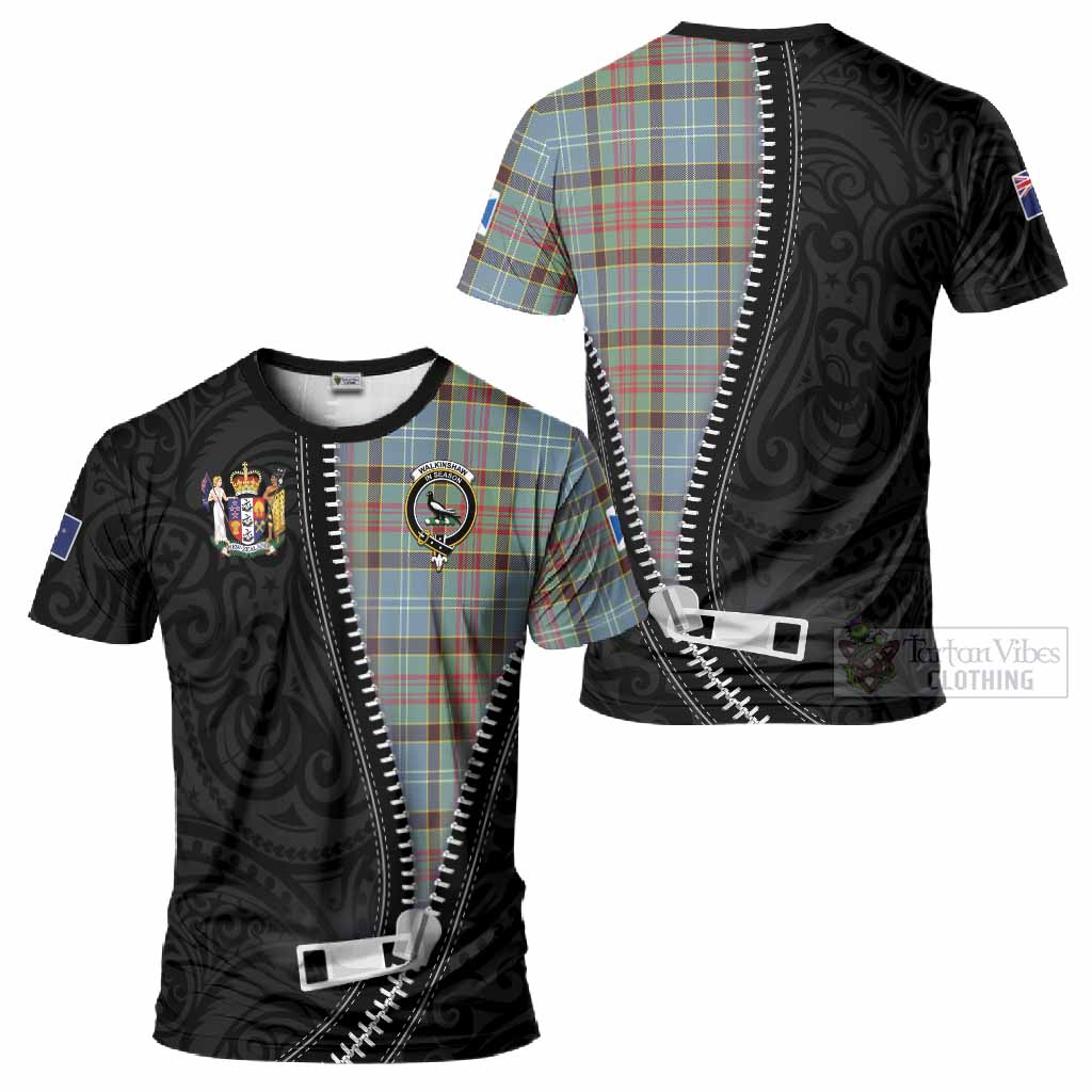 Walkinshaw Tartan T-Shirt New Zealand Pattern Unique Zipper Stylized