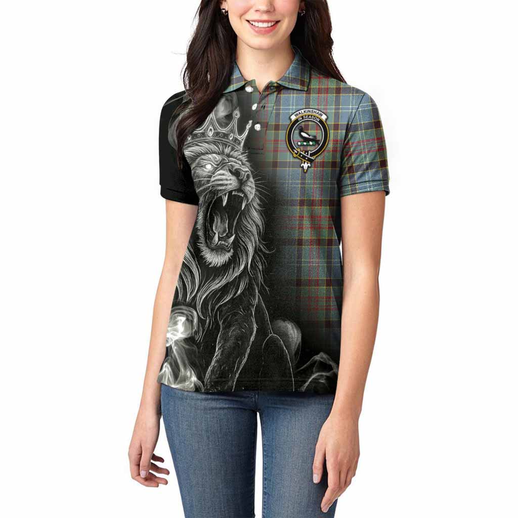 Walkinshaw Tartan Women Polo Shirt Roaring Lion Heritage