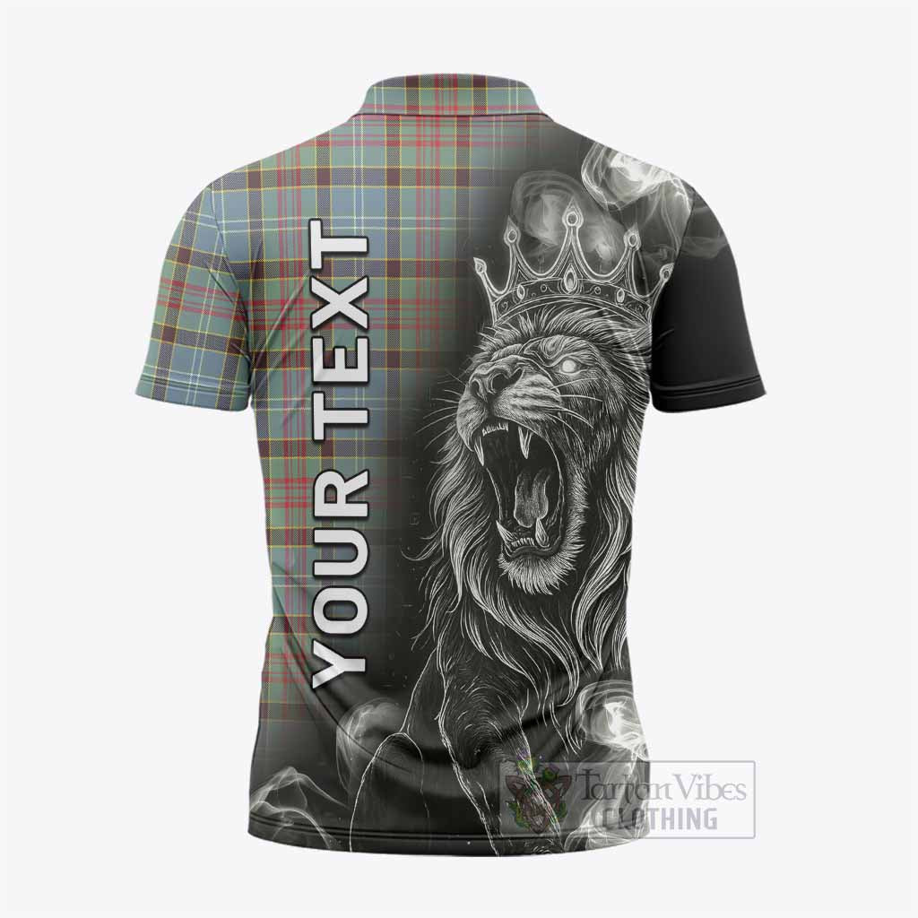 Walkinshaw Tartan Zipper Polo Shirt Roaring Lion Heritage