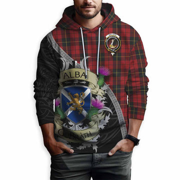 Wallace Tartan Family Crest Hoodie Lion Rampant Royal Thistle Shield Celtic Inspired