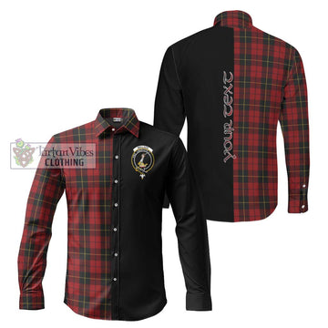 Wallace Tartan Long Sleeve Button Shirt with Family Crest and Half Of Me Style Men's Shirt S - Tartanvibesclothing Shop