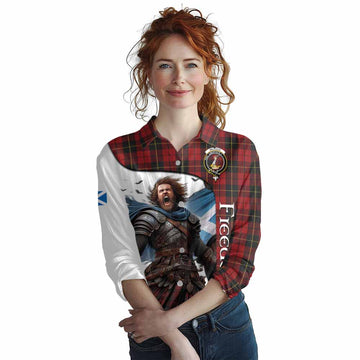 Tartan Vibes Clothing Wallace Crest Tartan Women's Casual Shirt Inspired by the Freedom of Scottish Warrior