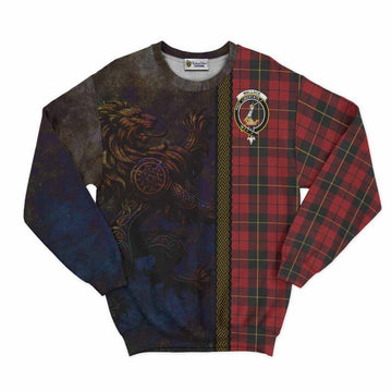 Wallace Tartan Family Crest Sweatshirt Alba Gu Brath Be Brave Lion Ancient Style