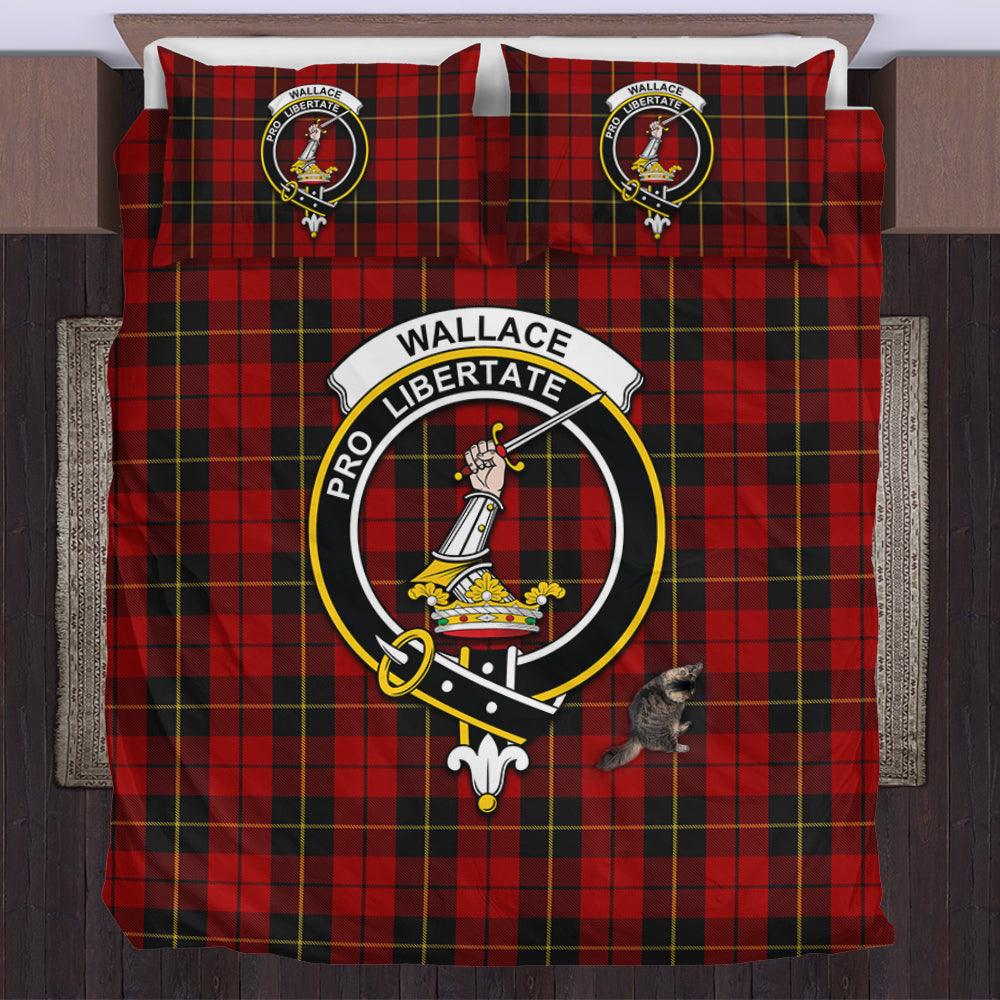 Wallace Tartan Bedding Set with Family Crest US Bedding Set - Tartan Vibes Clothing