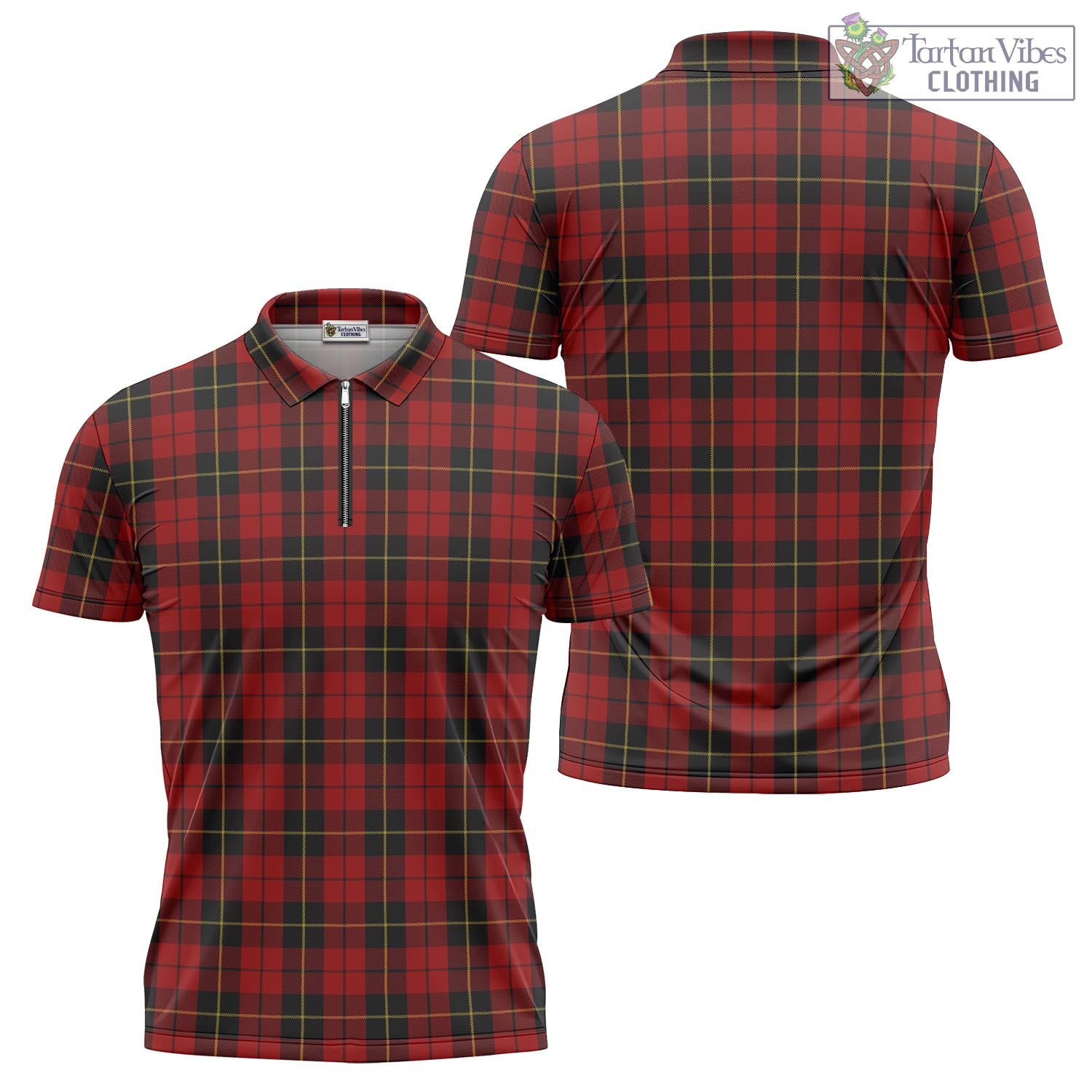 Tartan Vibes Clothing Wallace Tartan Zipper Polo Shirt