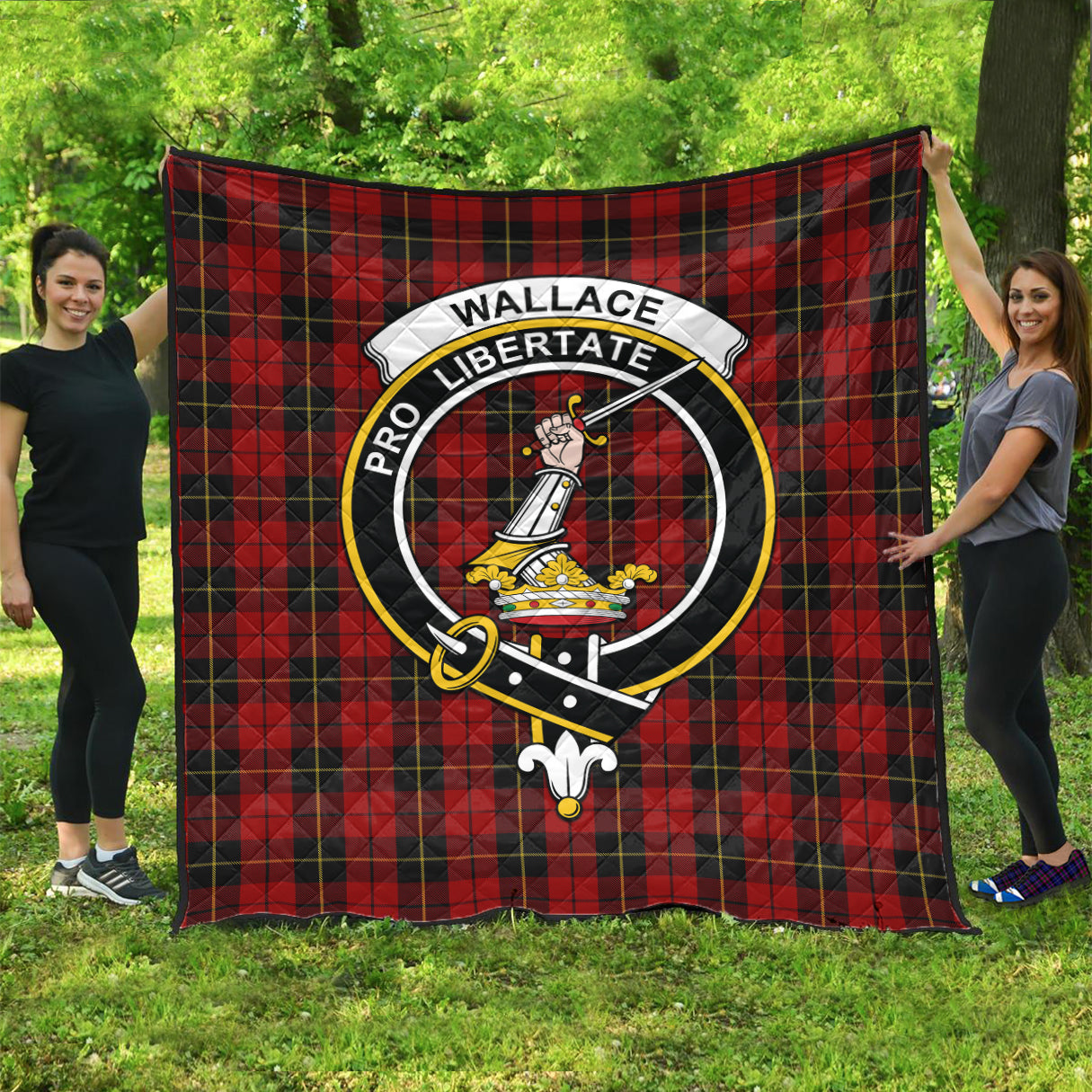 wallace-tartan-quilt-with-family-crest