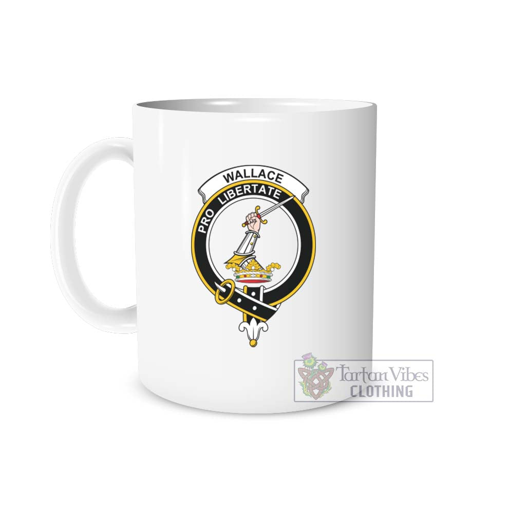Wallace Family Crest Ceramic Mug One Size 11oz size - 2D-tartanvibesclothing
