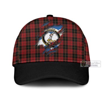 Wallace Tartan Classic Cap with Family Crest In Me Style