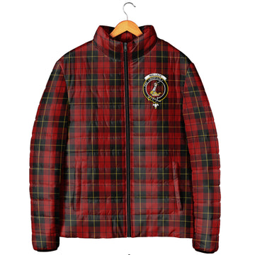 Wallace Tartan Padded Jacket with Family Crest