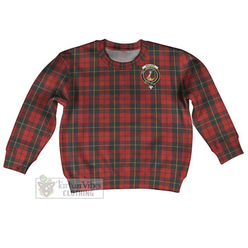 Wallace Tartan Kid Ugly Sweater with Family Crest