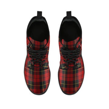 Wallace Tartan Leather Boots
