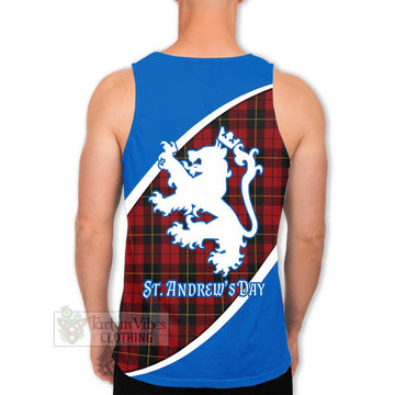 Tartan Vibes Clothing Wallace Family Crest Tartan Men's Tank Top Celebrate Saint Andrew's Day in Style