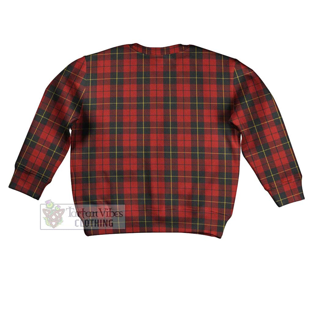 Tartan Vibes Clothing Wallace Tartan Kid Ugly Sweater with Family Crest