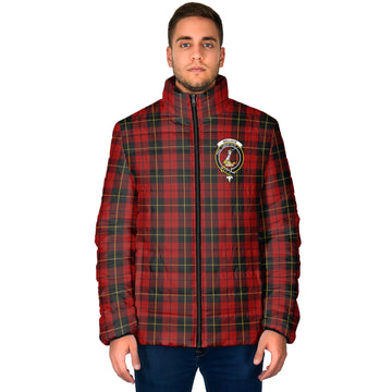 Wallace Tartan Padded Jacket with Family Crest