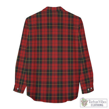 Tartan Vibes Clothing Wallace Tartan Womens Casual Shirt with Family Crest