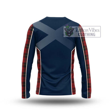 Wallace Tartan Long Sleeve T-Shirt with Family Crest and Lion Rampant Vibes Sport Style - Tartan Vibes Clothing
