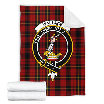 Wallace Tartan Blanket with Family Crest