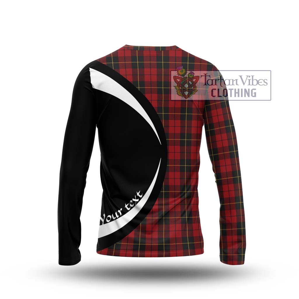 Wallace Tartan Long Sleeve T-Shirt with Family Crest Circle Style - Tartan Vibes Clothing