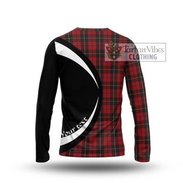 Wallace Tartan Long Sleeve T-Shirt with Family Crest Circle Style - Tartan Vibes Clothing