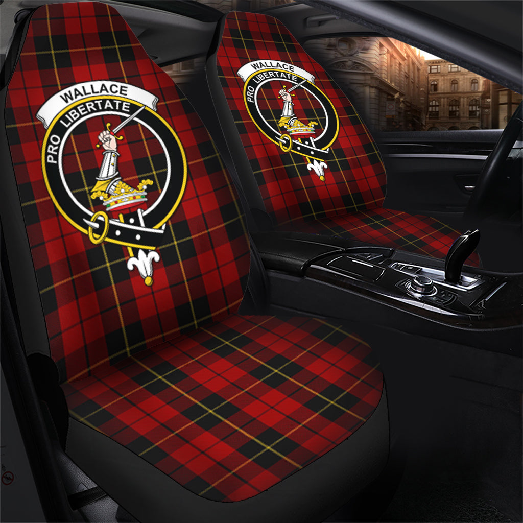 Wallace Tartan Car Seat Cover with Family Crest - Tartanvibesclothing