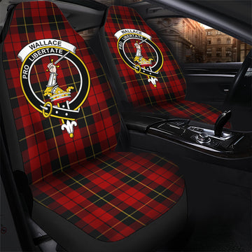 Wallace Tartan Car Seat Cover with Family Crest