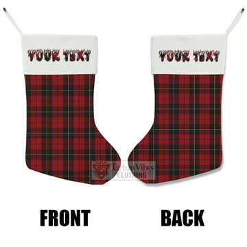 Wallace Tartan Christmas Stocking with Personalized Text