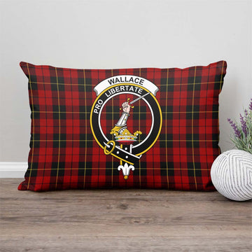 Wallace Tartan Pillow Cover with Family Crest