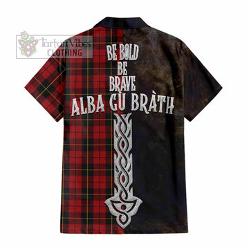 Wallace Tartan Family Crest Hawaiian Shirt Alba Gu Brath Be Brave Lion Ancient Style