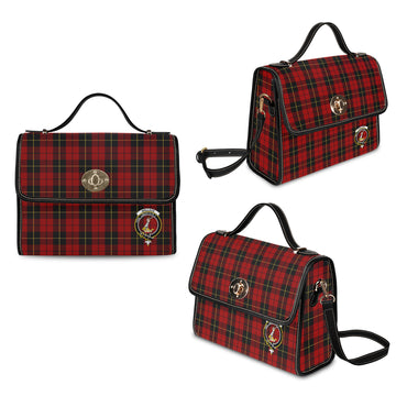 wallace-tartan-leather-strap-waterproof-canvas-bag-with-family-crest