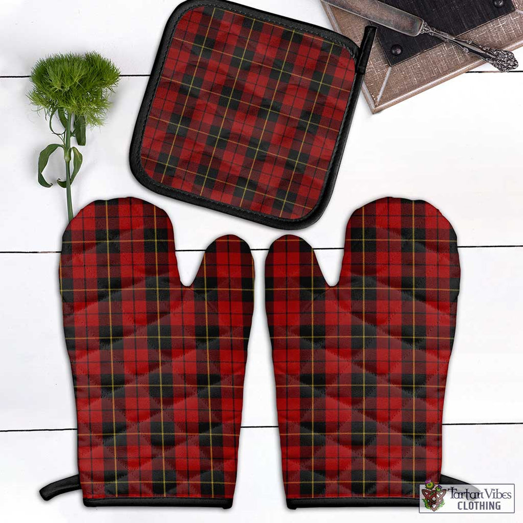 Wallace Tartan Combo Oven Mitt & Pot-Holder Combo 1 Oven Mitt & 1 Pot-Holder Black - Tartan Vibes Clothing