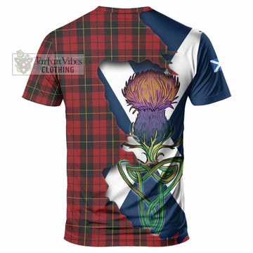 Tartan Vibes Clothing Wallace Tartan Family Crest T-Shirt Scottish Thistle Celtic Inspired