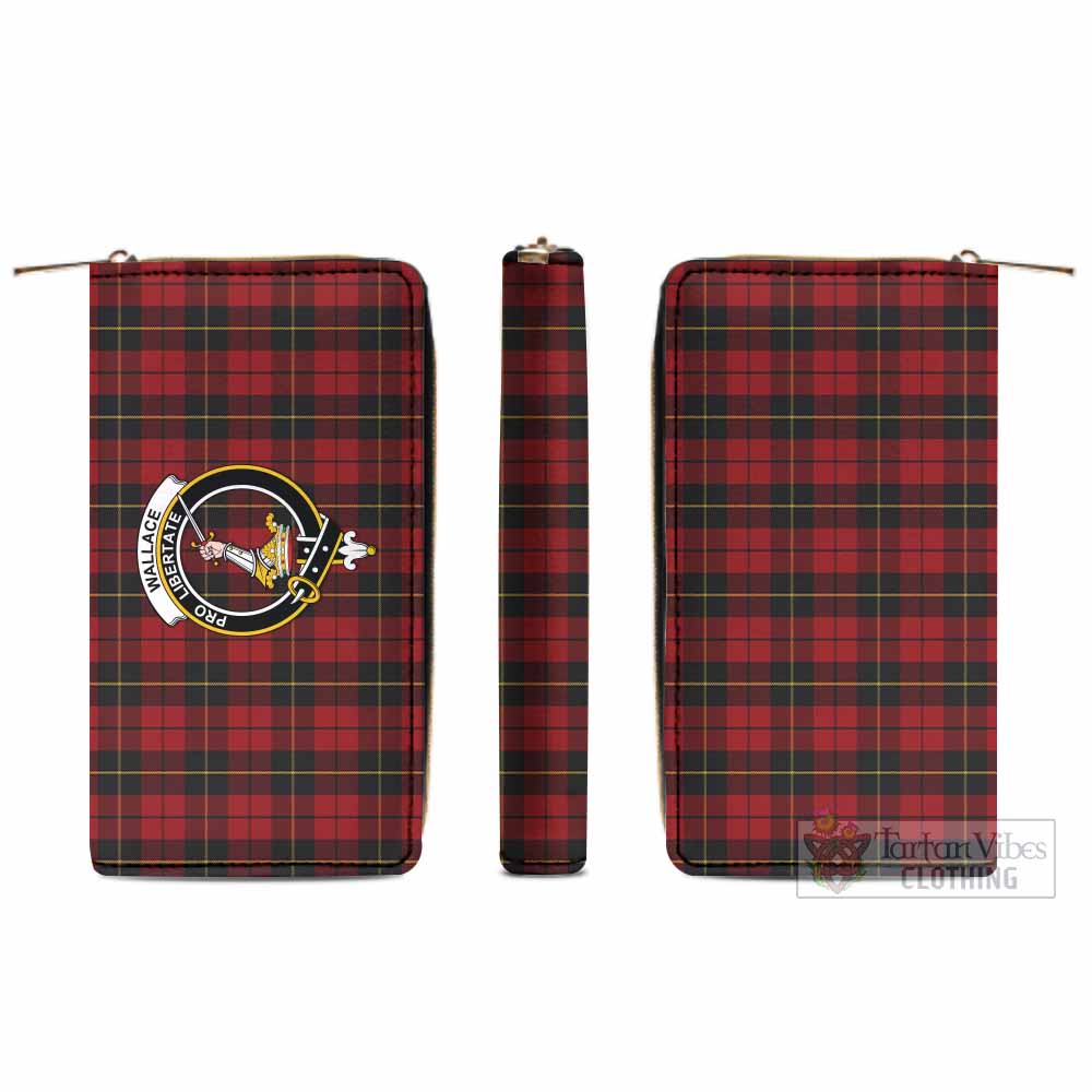Tartan Vibes Clothing Wallace Tartan Women's Leather Wallet with Family Crest