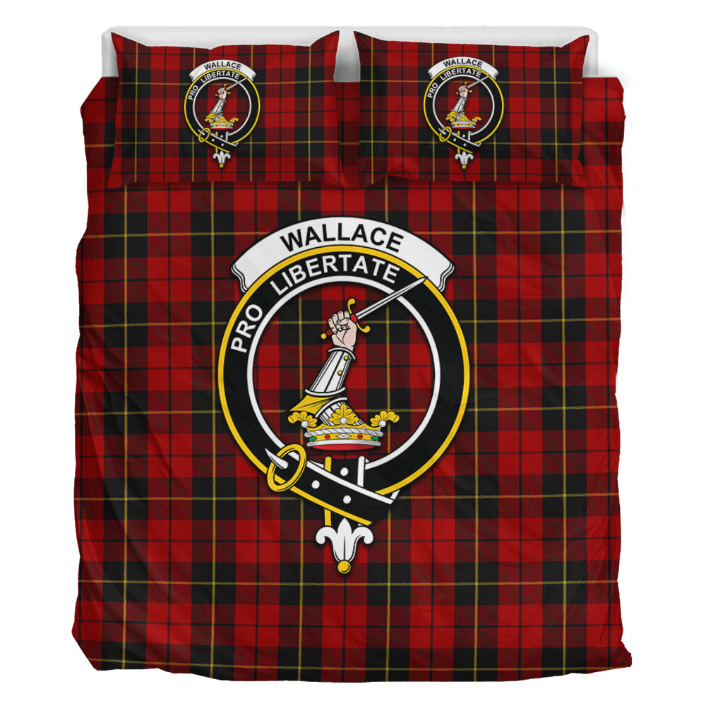 Wallace Tartan Bedding Set with Family Crest - Tartan Vibes Clothing
