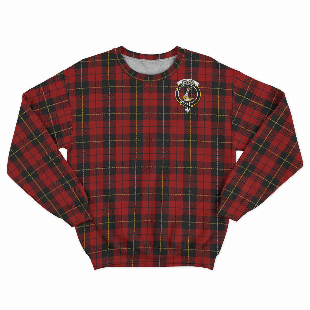 Wallace Tartan Sweatshirt with Family Crest - Tartan Vibes Clothing