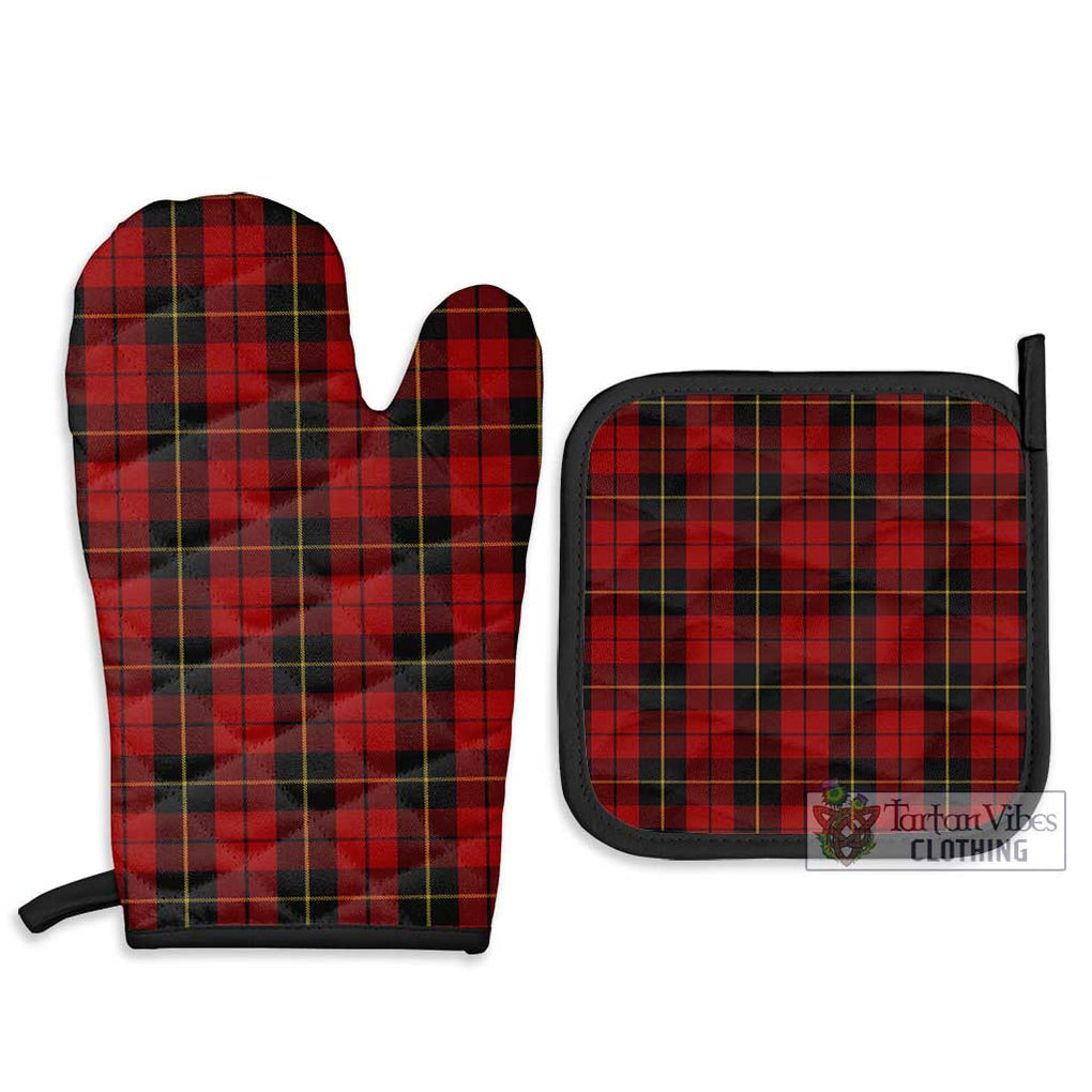 Wallace Tartan Combo Oven Mitt & Pot-Holder Combo 1 Oven Mitt & 2 Pot-Holder Black - Tartan Vibes Clothing