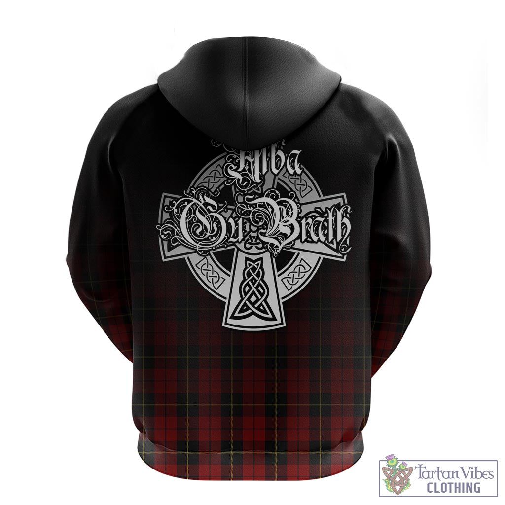 Tartan Vibes Clothing Wallace Tartan Hoodie Featuring Alba Gu Brath Family Crest Celtic Inspired