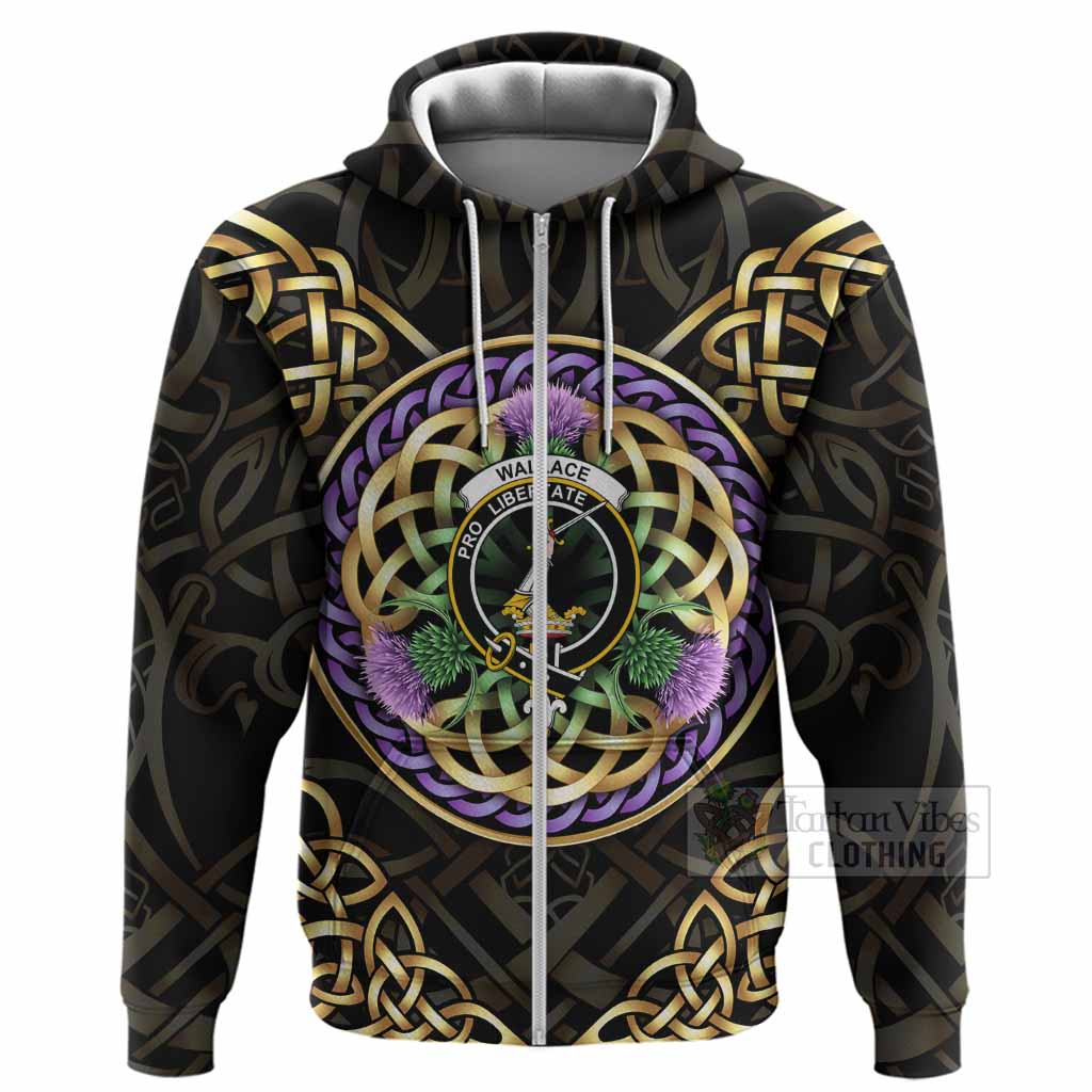 Wallace Clan Crest Hoodie Celtic Scottish Thistle