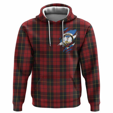 Wallace Clan Crest In Me Tartan Hoodie Scotland Flag Style